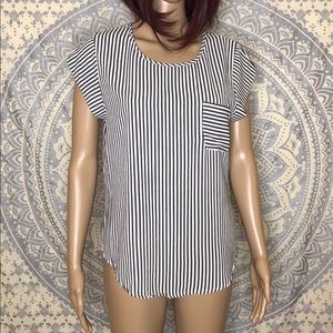 NWT Black and White Blouse